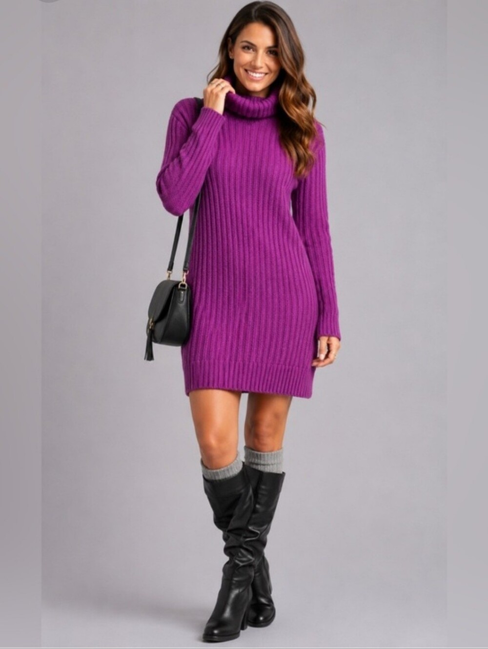 Banana Republic Magenta Sweater Dress, sz M